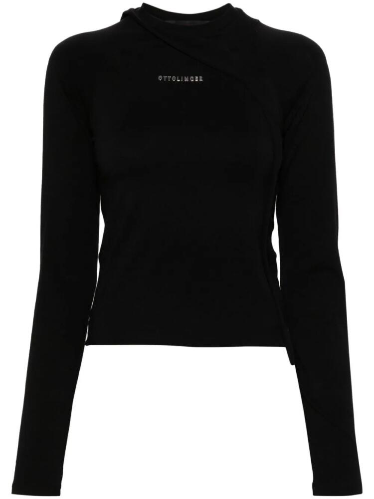 Ottolinger logo-lettering jersey T-shirt - Black Cover