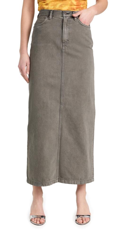 Acne Studios Denim Maxi Skirt Anthracite Grey Cover