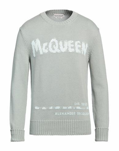 Alexander Mcqueen Man Sweater Sage green Cotton, Viscose Cover