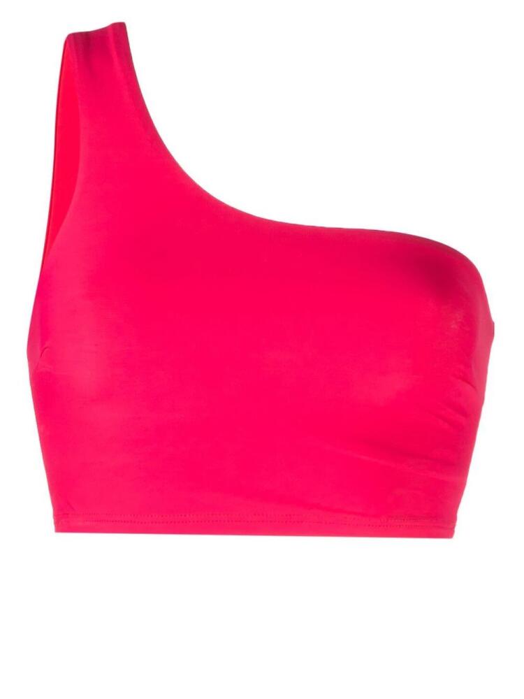 BONDI BORN Ollie one-shoulder bikini top - Pink Cover