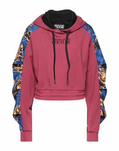 Versace Jeans Couture Woman Sweatshirt Garnet Polyester, Cotton, Elastane Cover