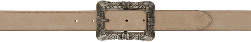 NEEDLES Taupe Papillon Square Buckle Belt Cover