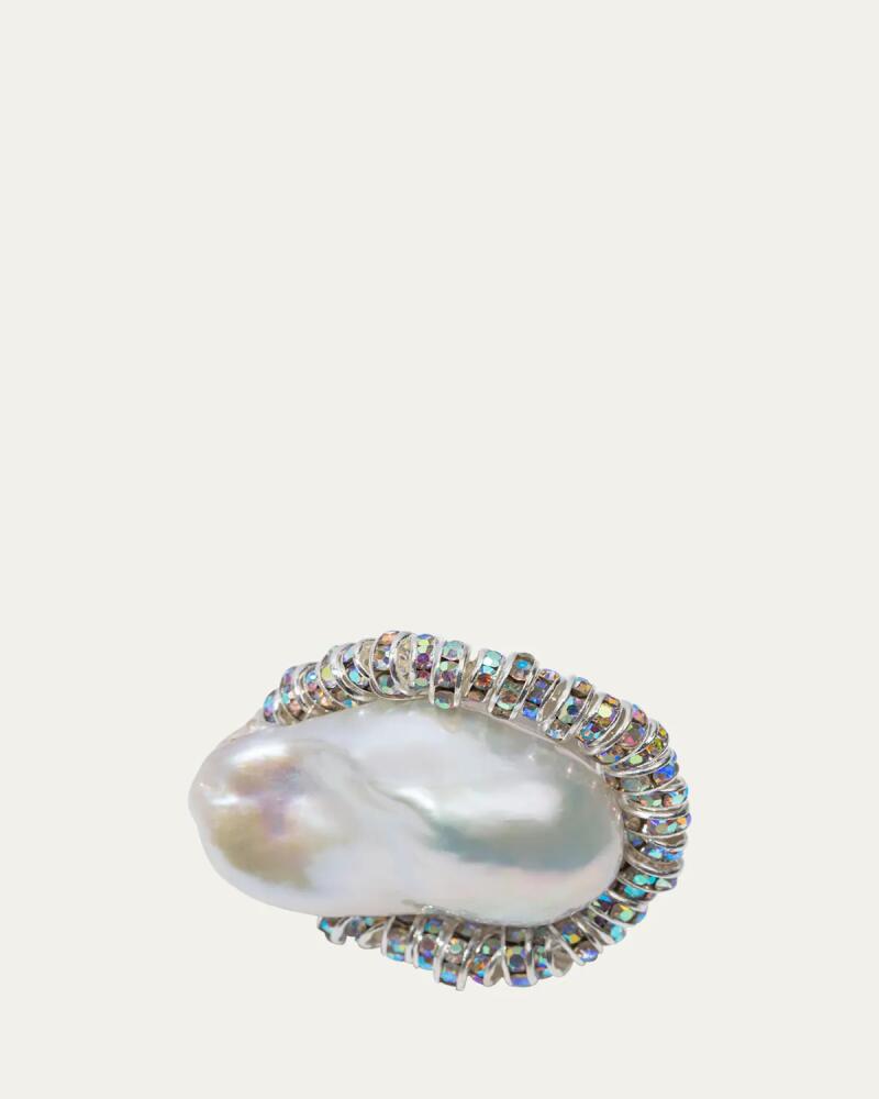 PEARL OCTOPUSS.Y Baroque Pearl and Crystal Statement Ring Cover