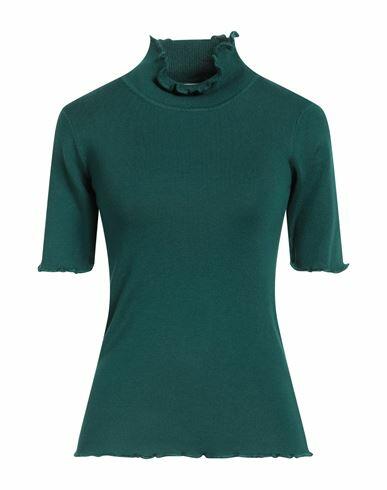 Silvian Heach Woman Turtleneck Green Viscose, Nylon Cover