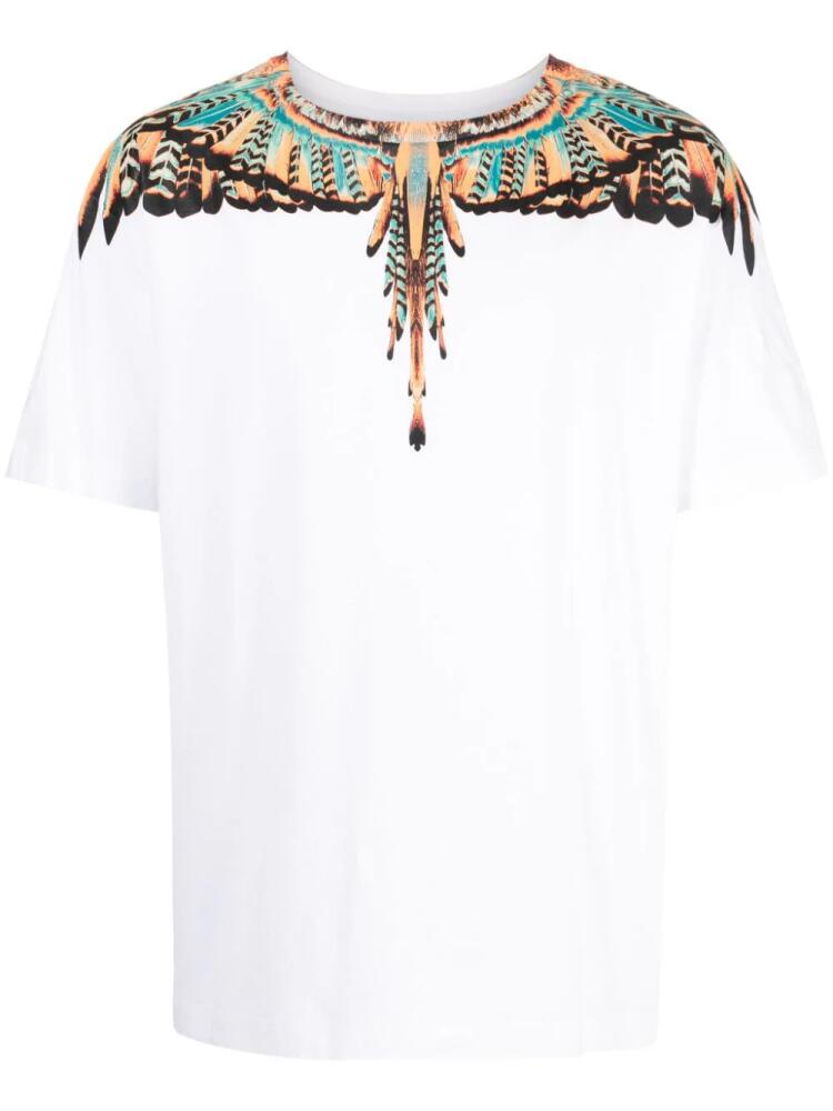 Marcelo Burlon County of Milan Grizzly Wings-print cotton T-shirt - White Cover