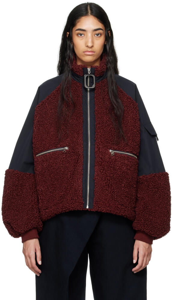 JW Anderson Red & Navy Paneled Jacket Cover