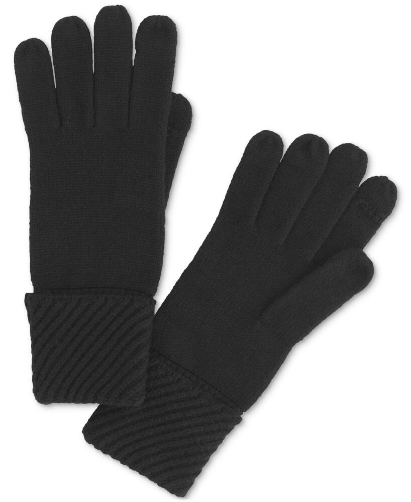 Calvin Klein Chunky Rib Knit Gloves - Black Cover