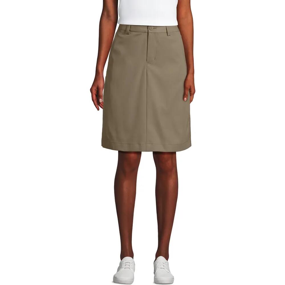 Lands' End School Uniform Active Chino Skort Top of the Knee in Khaki Cover