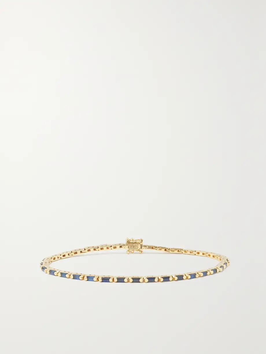 Suzanne Kalan - 18-karat Gold Sapphire And Diamond Tennis Bracelet - Blue Cover