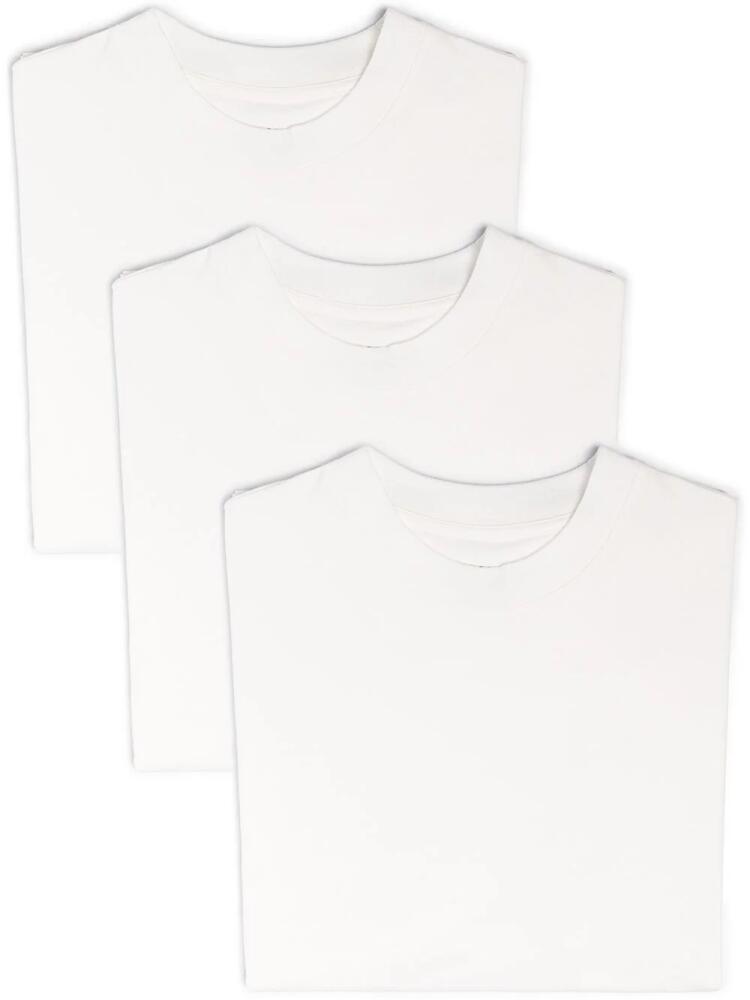 Jil Sander pack of 3 logo patch T-shirt - White Cover