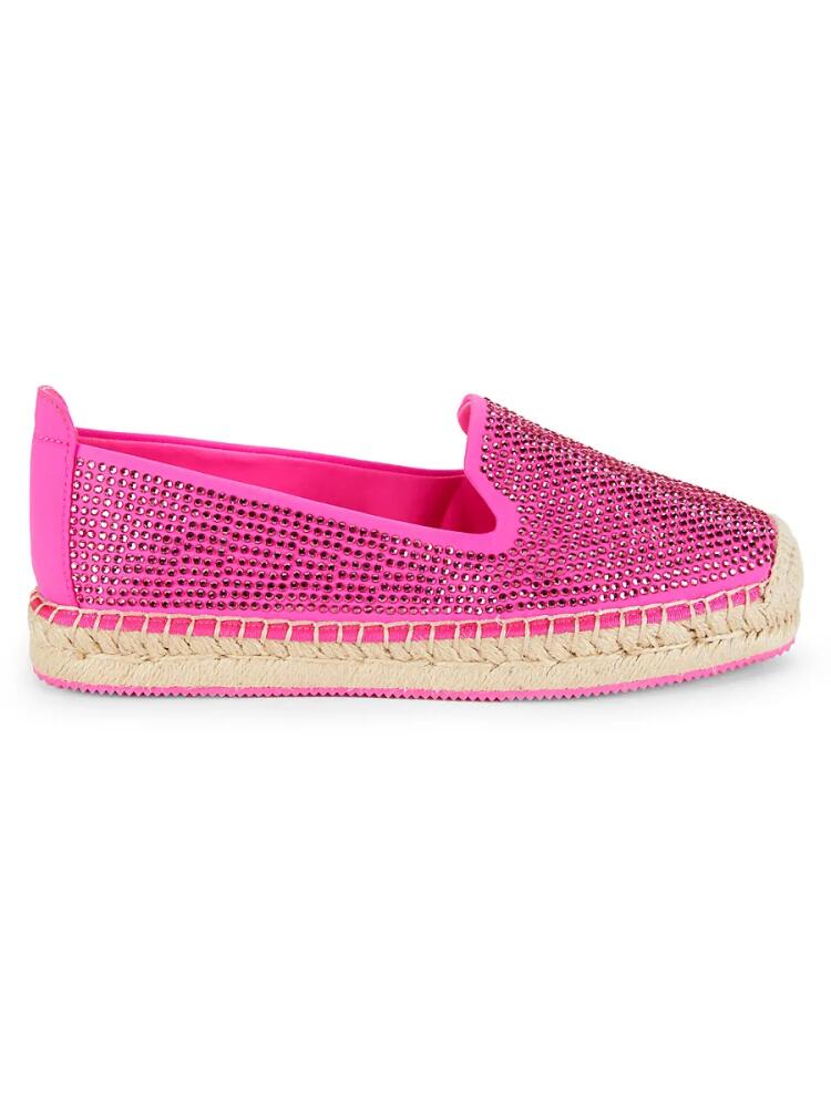 DKNY Women's Embellished Cap Toe Espadrilles - Shocking Pink Cover