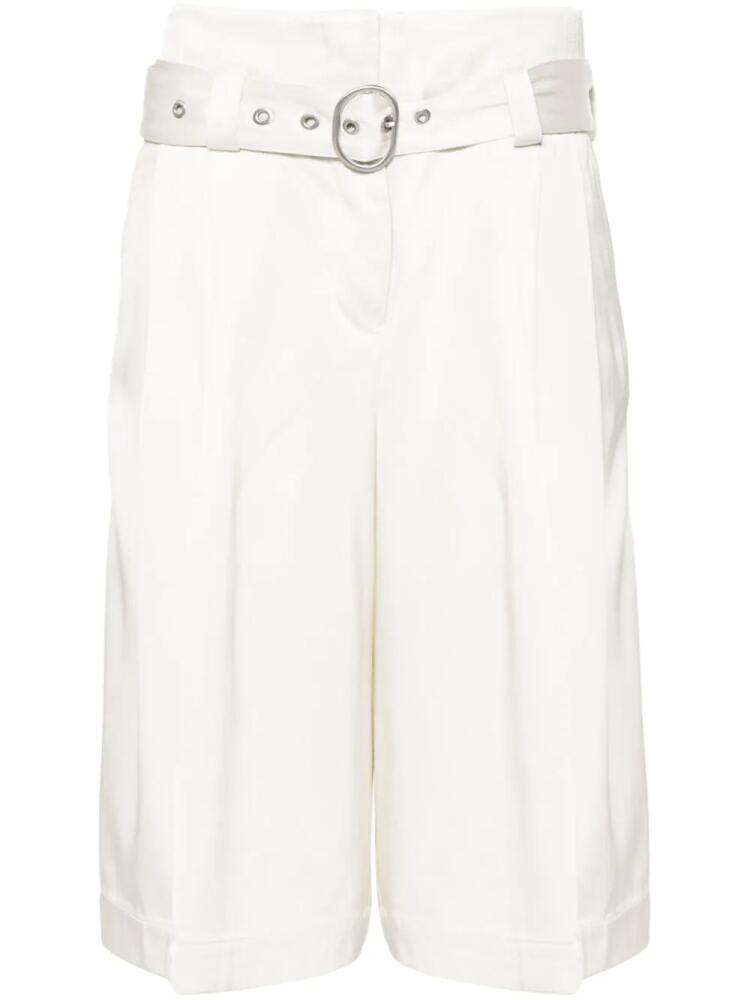 Jil Sander high-waist satin shorts - Neutrals Cover