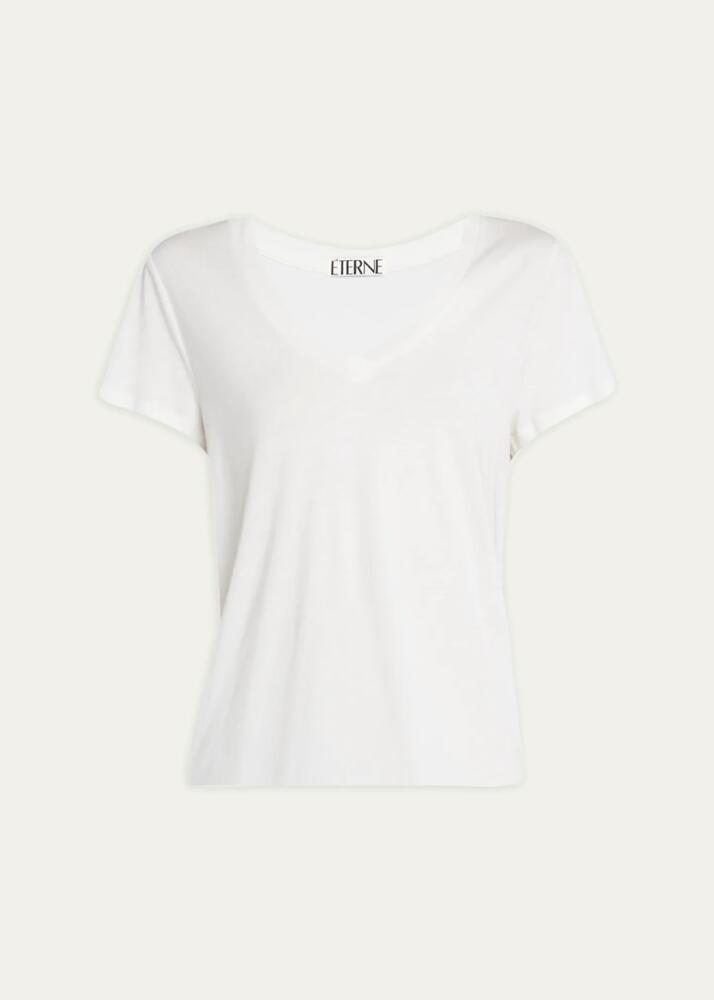 Eterne V-Neck Cotton-Modal T-Shirt Cover