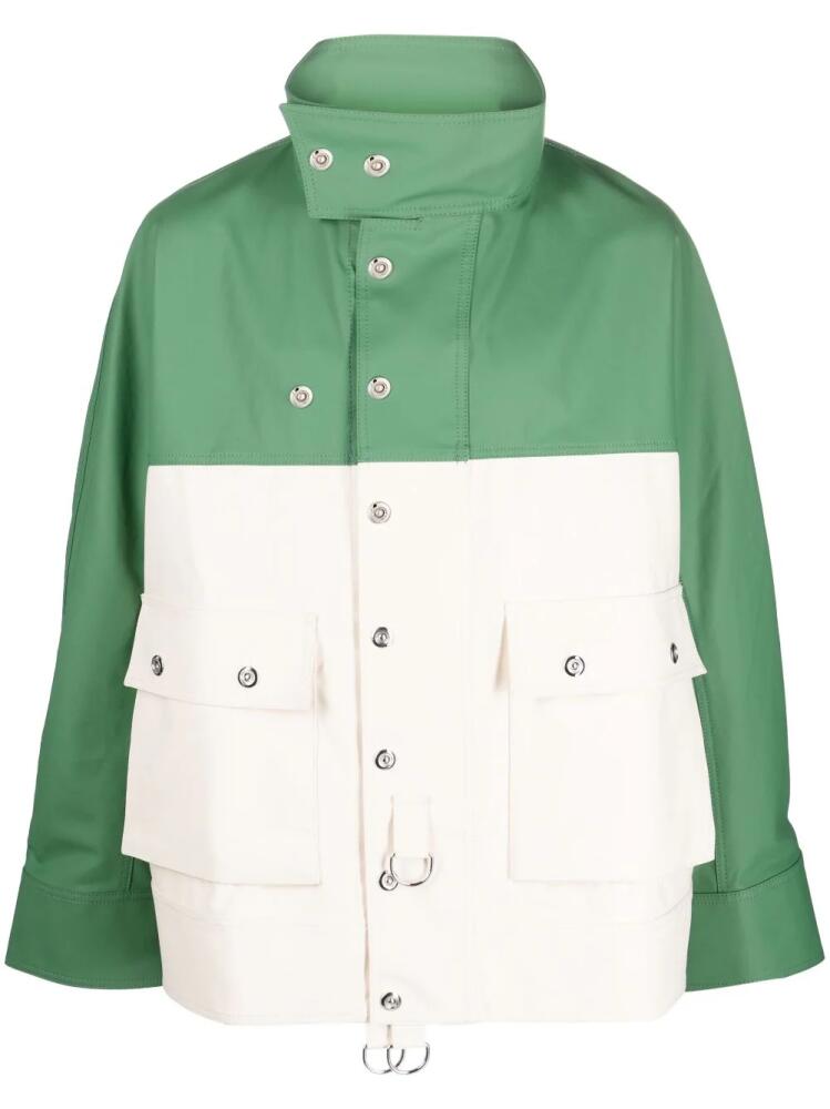 Sunnei Pino colour-block cargo jacket - Neutrals Cover