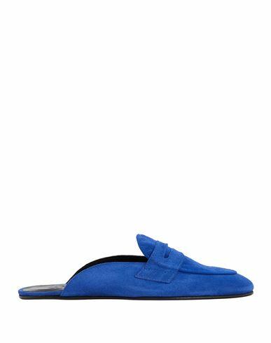 8 By Yoox Suede Leather Penny Mules Man Mules & Clogs Bright blue Calfskin Cover