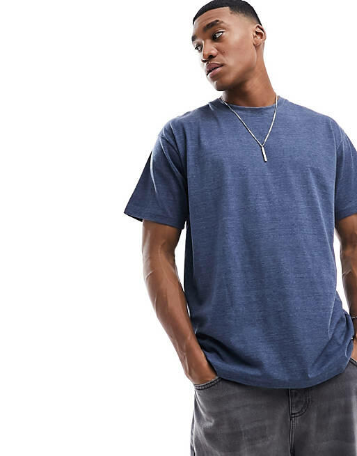 DTT oversized T-shirt in blue heather Cover