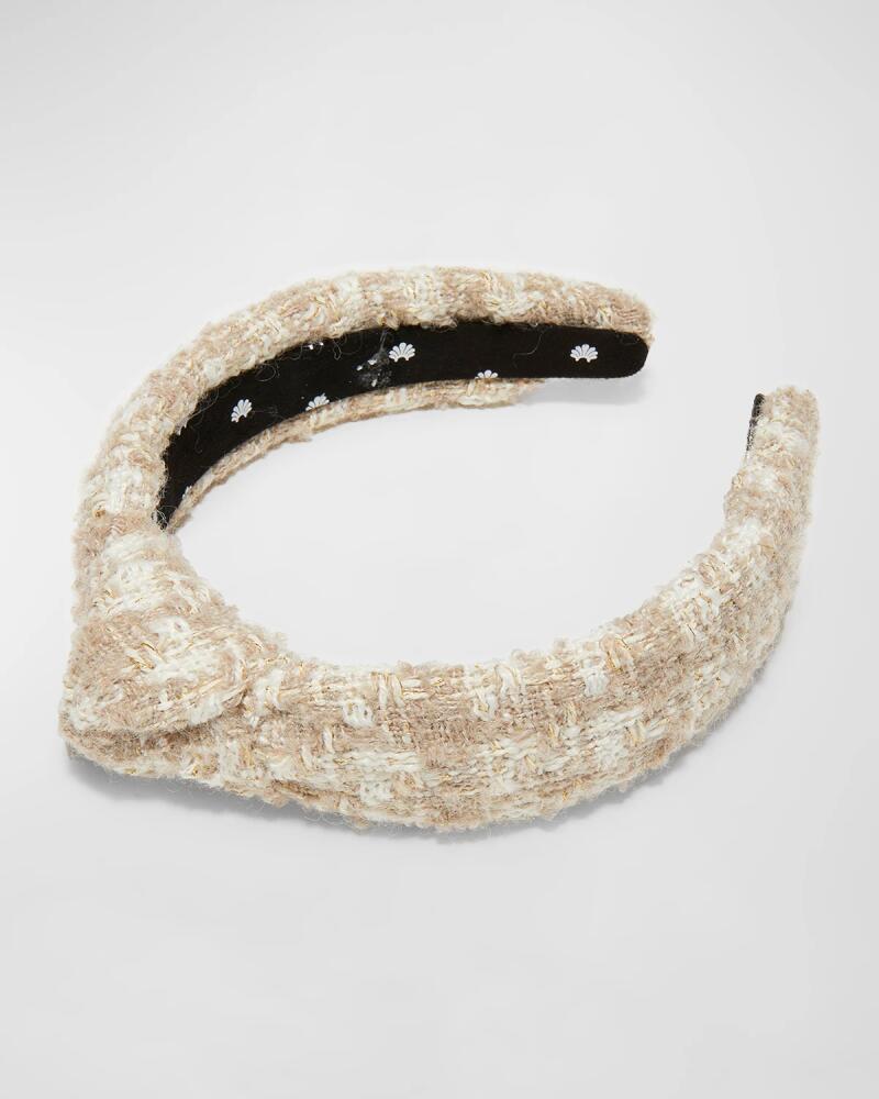 Lele Sadoughi Knotted Slim Tweed Headband Cover