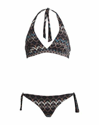 Siyu Woman Bikini Dark brown Polyamide, Elastane Cover