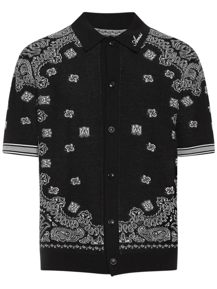 AMIRI Bandana Printed Cotton Polo Shirt Cover