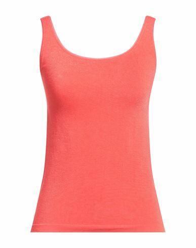 Wolford Woman Tank top Coral Cotton, Polyamide, Elastane Cover