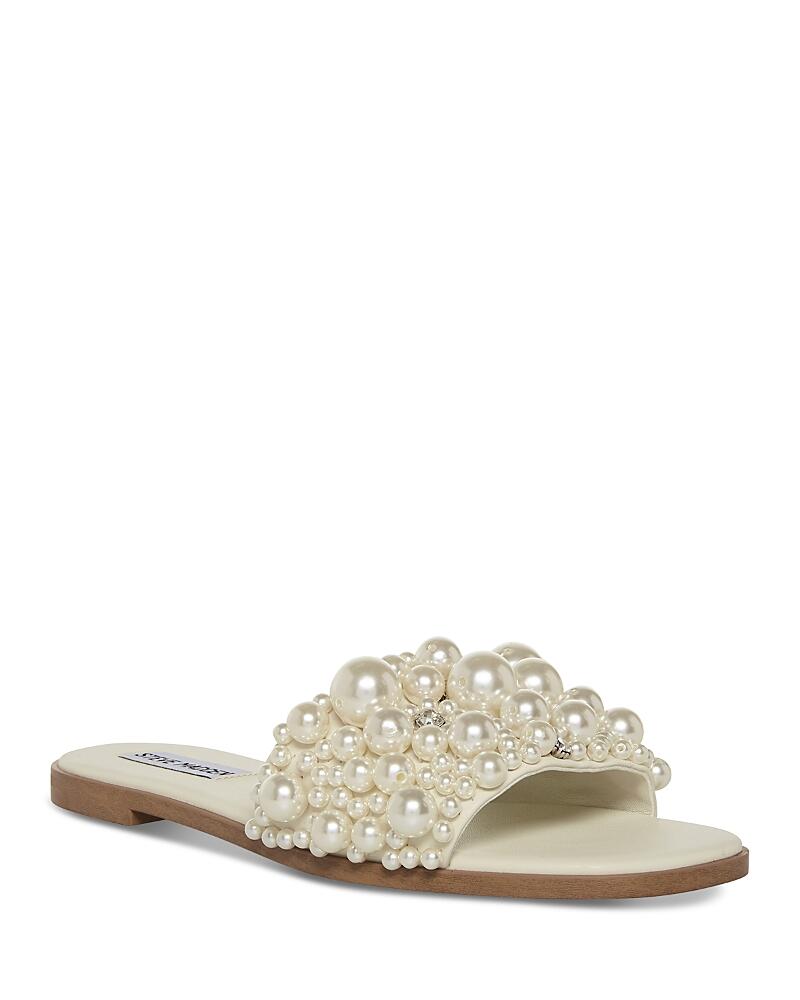 Steve Madden Women's Knicky Slip On Embellished Slide Sandals Cover