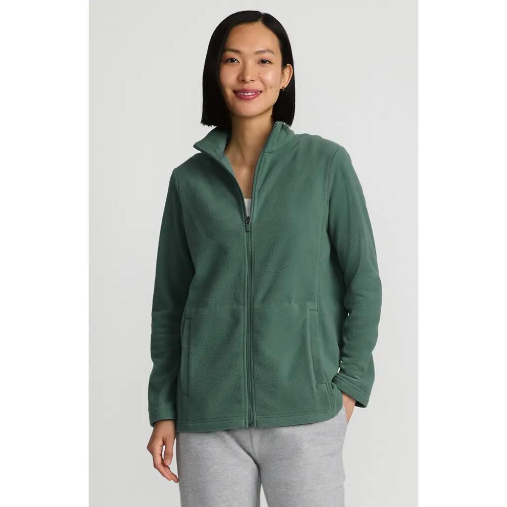 Lands' End Anyweather Fleece Full Zip Jacket in Washed Evergreen Cover