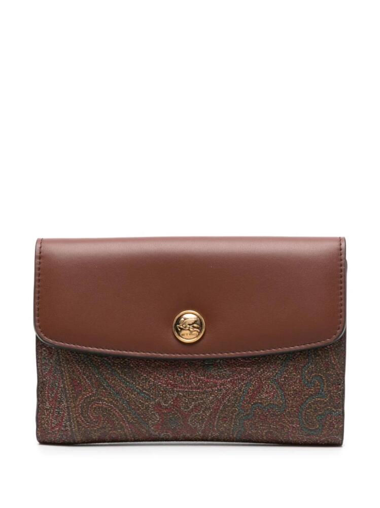 ETRO paisley-print leather wallet - Brown Cover