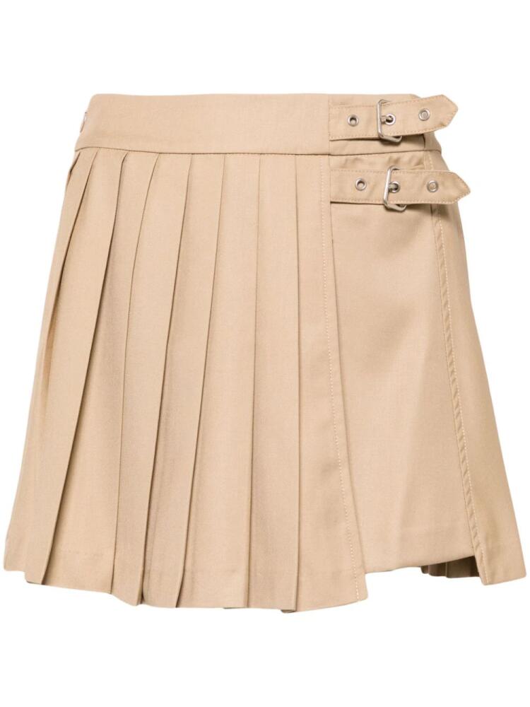 CHOCOOLATE buckle-fastening pleated miniskirt - Brown Cover