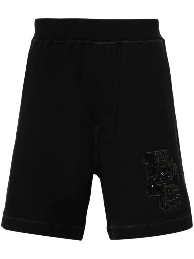 DSQUARED2 D2-appliqué track shorts - Black Cover