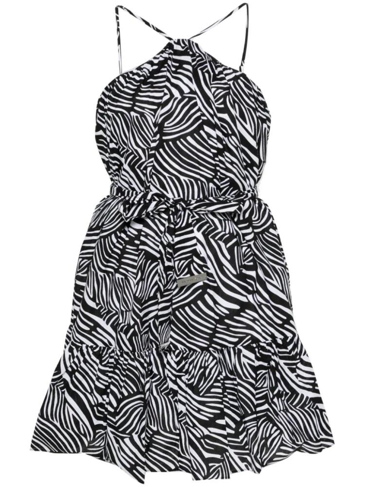 Michael Michael Kors zebra-print belted mini dress - Black Cover