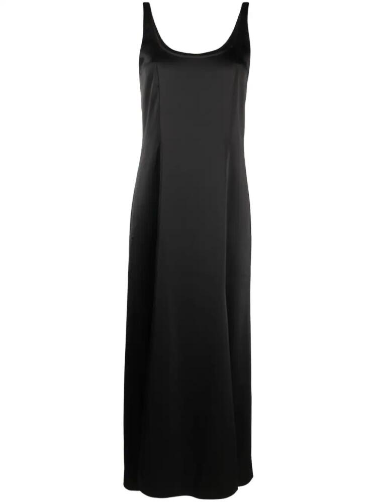 Roberto Collina round-neck sati-finish dress - Black Cover