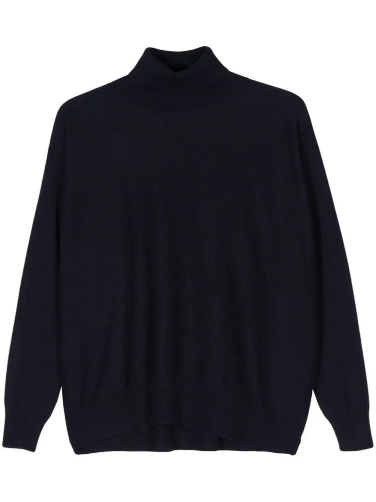 D.Exterior roll-neck jumper - Blue Cover