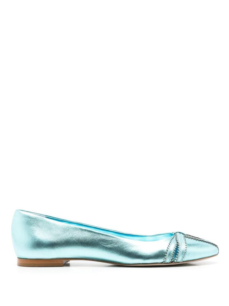 Sarah Chofakian Pati leather ballerina shoes - Blue Cover