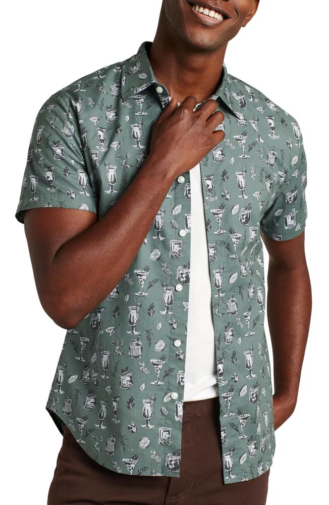 Bonobos Riviera Cocktail Print Short Sleeve Stretch Cotton Button-Up Shirt in Cocktail Hour V4 C19 Cover