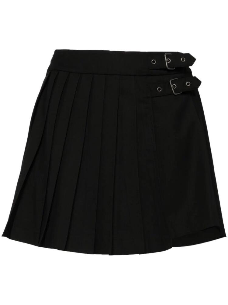 CHOCOOLATE buckle-fastening pleated miniskirt - Black Cover