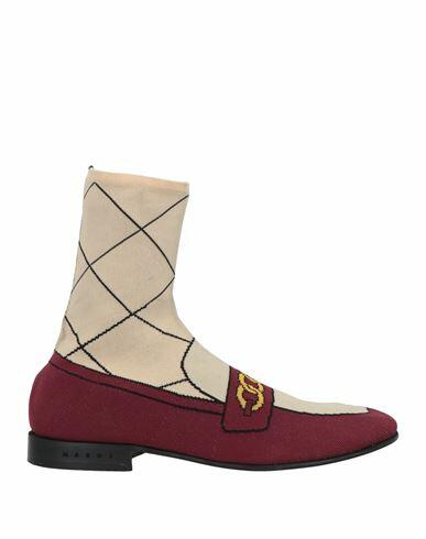 Marni Man Ankle boots Burgundy Textile fibers Cover