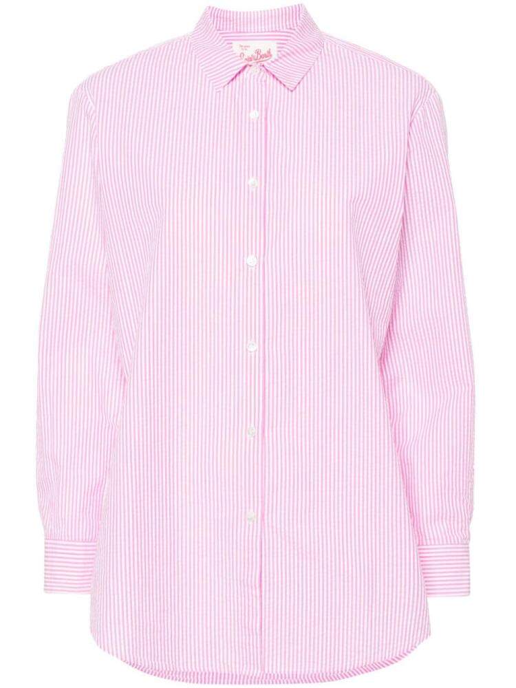 MC2 Saint Barth Brigitte striped seersucker shirt - Pink Cover