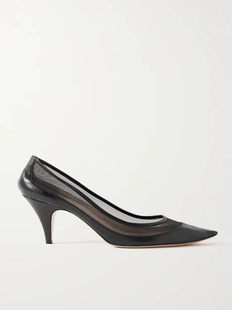 KHAITE - River Iconic Mesh And Leather Pumps - Black Cover