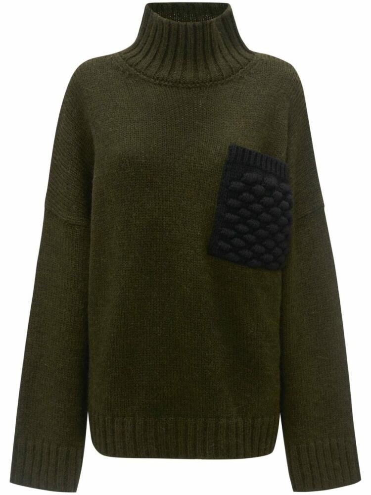 JW Anderson roll-neck ribbed jumper - Green Cover