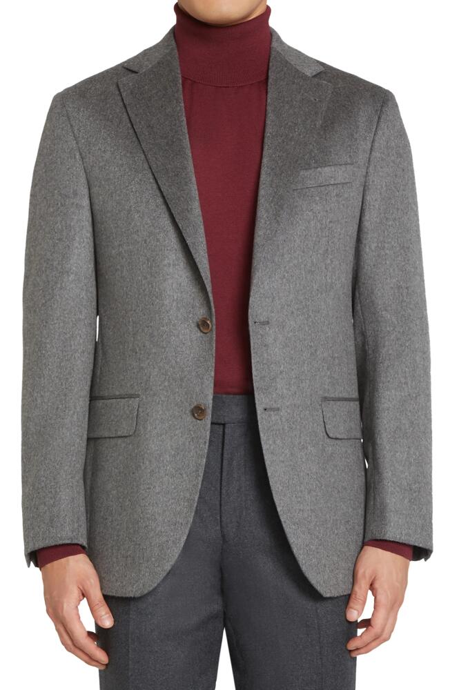 Jack Victor David Solid Cashmere Sport Coat in Light Grey Cover