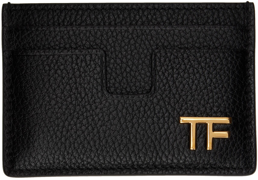 TOM FORD Black T Line Card Holder Cover