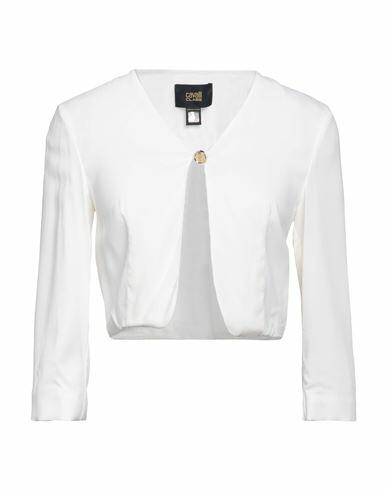 Cavalli Class Woman Blazer Ivory Viscose, Elastane Cover