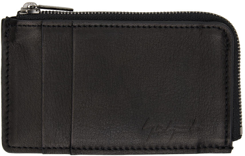 YOHJI YAMAMOTO Black discord Zip Wallet Cover