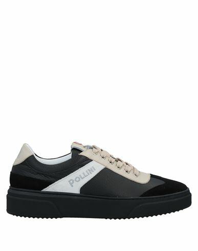 Pollini Man Sneakers Black Soft Leather Cover