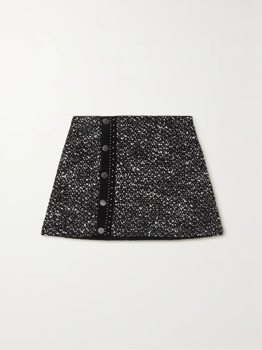 Moncler - Bouclé Mini Skirt - Black Cover