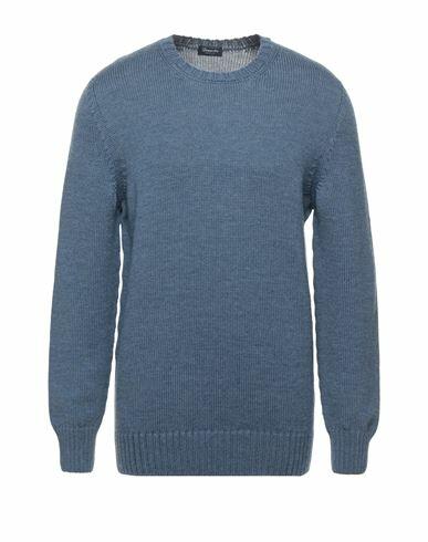 Drumohr Man Sweater Slate blue Merino Wool Cover