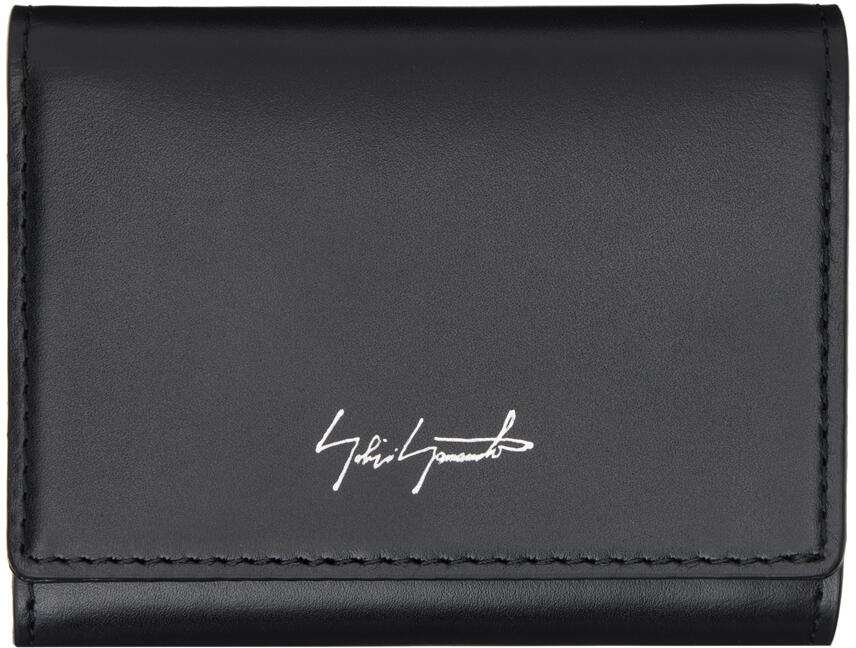 YOHJI YAMAMOTO Black Compact Wallet Cover