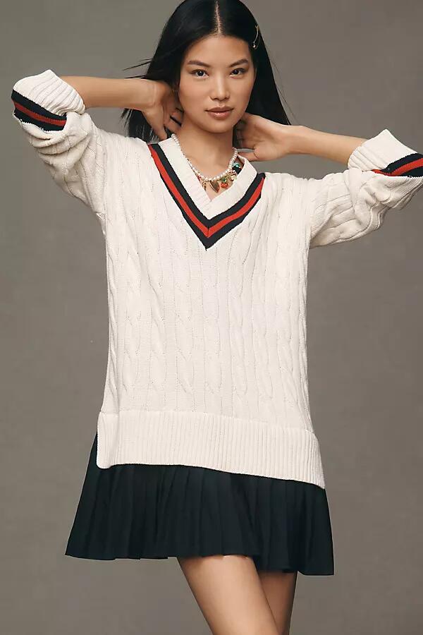 English Factory Pleated Twofer Sweater Mini Dress Cover