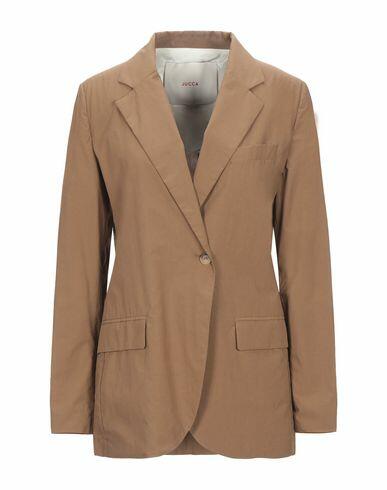 Jucca Woman Blazer Camel Cotton Cover