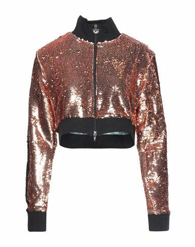 Chiara Ferragni Woman Jacket Copper Polyester, Polyethylene Cover